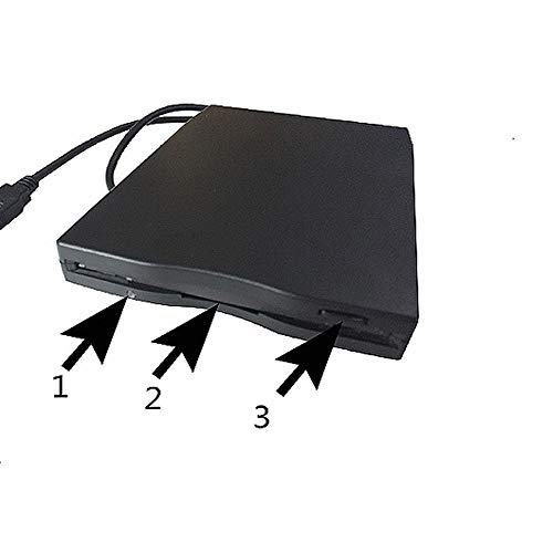 Xeminor Portable FDD USB Floppy Disk 1.44 MB Reader Drive External Floppy Disk Drive for Mac Windows 10/7/8/XP Use 1Pcs