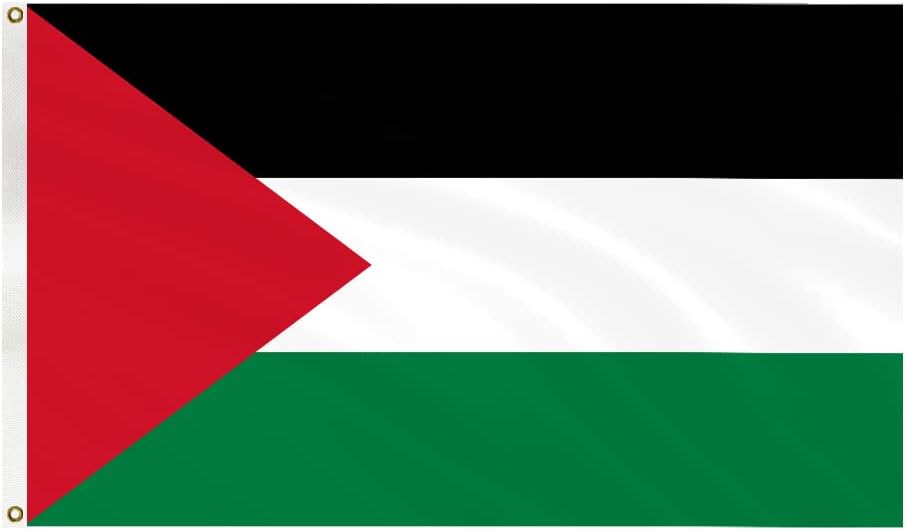 Flags - 3x5 Ft Palestine Country Flag Outdoor Indoor Decoration Flag Double Stitched Polyester with Brass Grommets