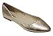 Bella Marie Angie-101 Women's pointy toe boat slip on patent snake leather flats