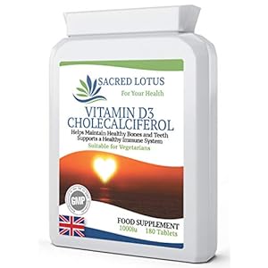 Vitamin D3 1000iu 180 Tablets – UK MANUFACTURED TO GMP QUALITY- SACRED LOTUS