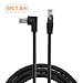 CableCreation CAT6 Ethernet Patch Cable with 50U”Gold Plated Contact, 6 Feet, Left Angled - Black
