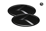 3D K Logo Emblem Black & Black Edition Set 3pc Front + Rear + Mini Sticker (Fit: KIA 2011-2016 K5 Optima)