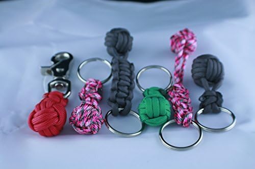 Paracord monkey's fist keychain, Monkey paw keychain, Paracord key chain