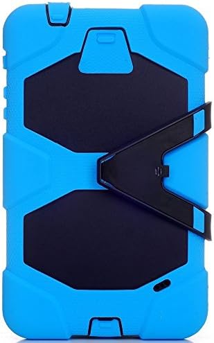 Catherina studio Kickstand Protective Case For galaxy Tab 4 8.0 inch T330 Tablet Defender Armor Series Heavy Duty Military Rugged Impact Resistant Shock-absorbing Hard Silicon Rubber Hybrid Kickstand Case Protective Skin with Built-in Screen Protector for Samsung Galaxy Tab 4 8.0 T330/T331/T335 blue