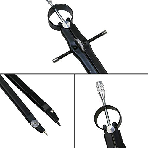 image for Professional Compass with Lock, Muhuyi Precision Spring Bow Compass an
