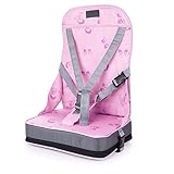 Dopobo Portable Foldable Baby Toddler Infant Dining Chair Booster Seat Harness Travel Storage Chair (pink)
