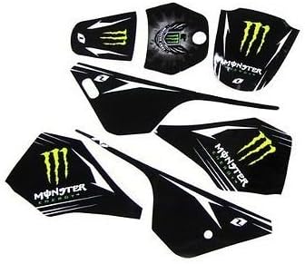 NEWANIME(TM) Replacement MONSTR ENRGY Graphics Decal Stickers KIT Compatible with Yamaha PW80 PW Coyote PY80 3M