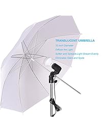 Emart Photography Studio photo Video Paraguas de retrato continuo Kit de luz con 3 x 15 W de iluminación LED y lámpara de color Filtros de gel