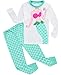 Little Pajamas Mermaid Sleepwear 100% Cotton Long Toddler Girls Pjs Clothes Kids Shirts Size 6 White