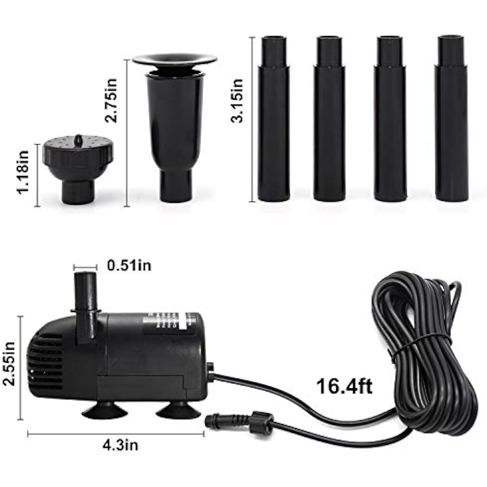 ECOWORTHY Solar Fountain Water Pump Kit 10W Panel Submersible Powered