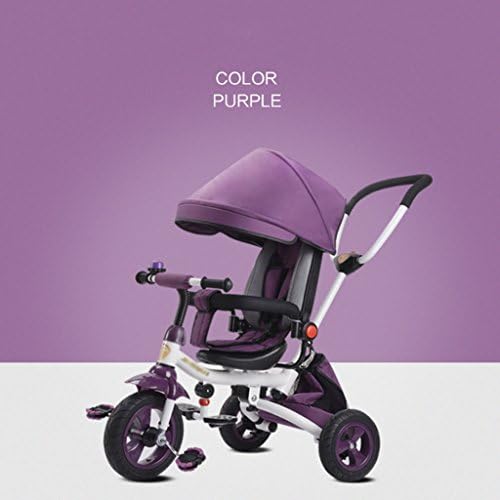 Trikes Folding children's tricycle baby bicycle baby stroller can lie 1-5 years old Bikes, Ride-ons (Color : Purple)