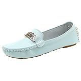 Hee Grand Women Metal Buckle Moccasin Loafer Slip-On Shoes