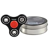 Spinny Fidget Toy TANAAB Colorful Caps [Solid & Durable]High Speed[Super Smooth Spinning fidget]Well Balanced New Style Figit Spinner- Black