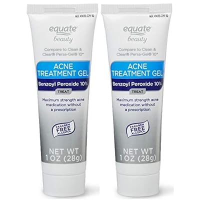 Equate Beauty 10% Benzoyl Peroxide Acne Treatment Gel, 1 Oz (2 count) (Pack of 1)
