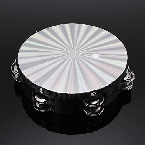 heaven2017 Reflective Tambourine Drum Double Rows Jingle Bell Musical Party Percussion Instruments - Thumbnail 7