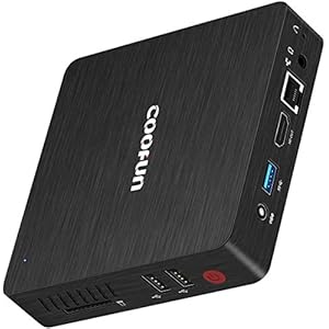 N40 Mini PC Fanless Celeron N4020 (up to 2.8GHz) with Windows 10 4GB DDR4/64GB eMMC Mini Computers HDMI 2.0 and VGA Port…