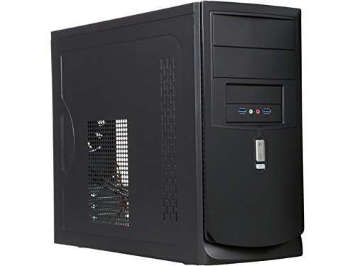 Rosewill 90mm Fan Glossy Finish Micro-ATX Mini Tower Computer Case with 400W Power Supply Cases I3-397-BK Black