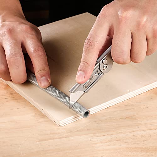 WORKPRO Folding Utility Knife, Quick Change Blades Box Cutter, 3-Pack EDC Foldable Pocket Utility Knife Sets with Belt Clip