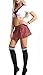 ANJAYLIA Women Lingerie Schoolgirls Outfit Lingerie Roleplay Cosplay Sailor Costumes with Socks (Red)