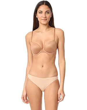 Underwear Women's Everyday Calvin Plunge Push Up Bra, Bronzed, 34DD
