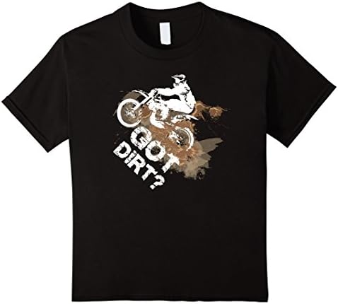 Kids PREMIUM "Got Dirt" Bike Motorcross Racing T-Shirt 8 Black