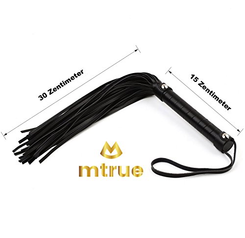MTRUE® Premium Flogger erotische Peitsche I Inklusive Augenmaske (2er Set) I Leder Peitsche für SM und BDSM I Gerte I… – Bild 4