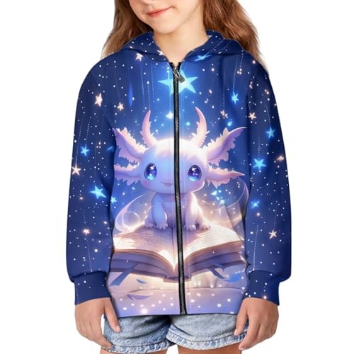 Axolotl Graphic Hoodie for Girls