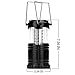 Begana Portable Camping Lantern Flashlights with 30 LED Bulbs - Retractable & Lightweight & Water Resistant Camping Light, Great for Hiking & Camping & Emergencies & Travel, Set of 2, Black