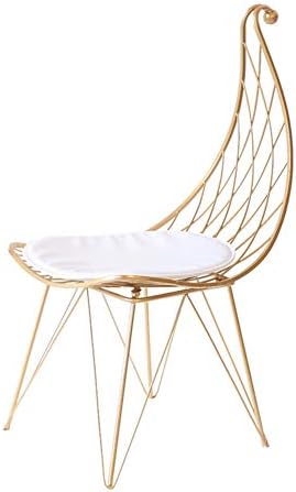 Faucet houlian shop Chair Nordic golden hollow Christmas hat chair creative wrought iron furniture simple metal chair modern personality net red dining chair