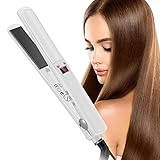 InThoor Hair Straightener Flat Iron, 100% Hard Titanium Ion plates Flat Iron with Adjustable Temperature and LED Digital Display, Professional Salon Tool and Dual Voltage for All Types of Hair