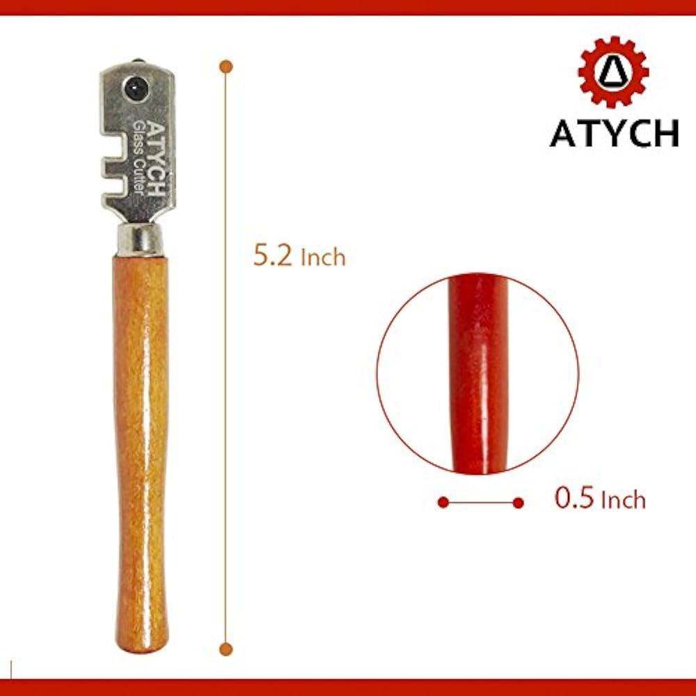 2 Glass Cutting Tools Packs Cutter (6 Way Wheel)Perfect For & Scoring
