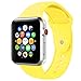 BOTOMALL Compatible with Iwatch Band 38mm 40mm 42mm 44mm Classic Silicone Sport Replacement Strap Bracelet for Iwatch All Models Series 4 Series 3 Series 2 1 (Pollen Yellow,42/44mm M/L)