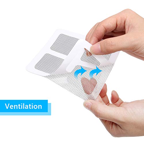 WIWAPLEX Door/Window Screen Repair Patch Set, 20 Sheet Strong Self Adhesive & Waterproof Fiberglass Holes Cover Mesh Sticky Wires Patches, 3-Size (4" x 4") (4" x 2") (2" x 2")