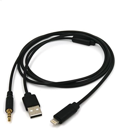 Drimfly BMW iPhone 5 6 7 8 X Lightning USB AUX Y Cable Audio Music Adapter - the USB/Audio input