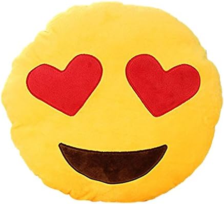 Leegoal Decorative PP Cotton Stuffer Round Cushion Pillow Plush Toy Doll (Yellow and Red)