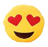 Leegoal Emoji Smiley Emoticon Yellow Round Cushion Pillow Stuffed Plush Soft Toy