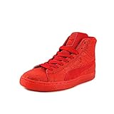 PUMA  Men's Suede Mid Me Iced High Risk Red/White Athletic Shoe