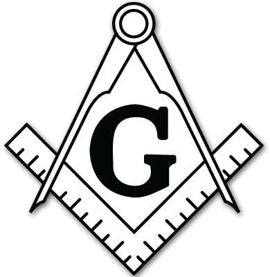 Freemasonry Masonic Symbol bumper sticker decal 3" x 5"