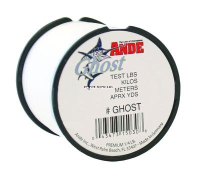 Ande G14-25C Ghost Monofilament, 1/4-Pound Spool, 25-Pound Test, Matte-White Finish