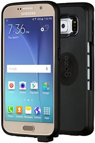 Galaxy S6 Case, Slim Scratch-Resistant Case with Anti-Microbial Protection, Sound Amplification, Shock Absorption, Heavy Duty Case for Samsung Galaxy S6 SM-920 Devices - Black