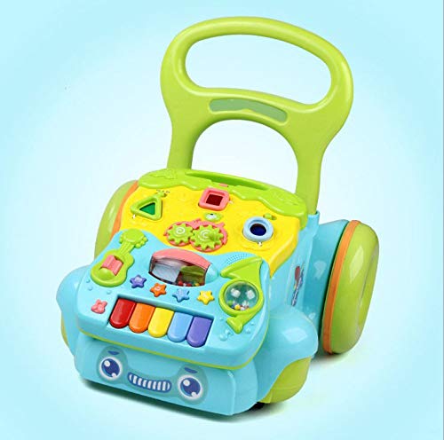 36 5 ウォーカートロリー赤ちゃん音楽玩具6 7 18 42cm 40 Blue B07h4brf9c ヶ月チャイルドアンチロールオーバー手目調整親子交換 歩行器 ランキング上位のプレゼント