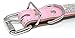 Berry Pet Rhinestones Dog Collar - Soft Bling Genuine Padded Leather Made Sparkly Crystal Diamonds Studded -Perfect for Pet Show & Daily Walking Pink 10-12.5