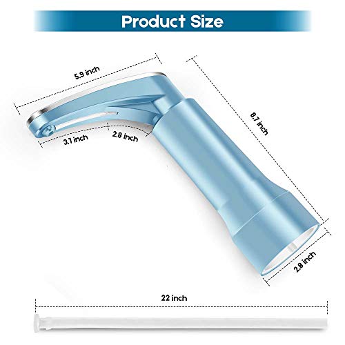 5 Gallon Water Bottle Dispenser, Portable Automatic Drinking Water Jug Dispenser Fits 1 To 5 Gallon Water Pump Usb Charging Water Dispenser for Home Kitchen and Outdoor Camping - Thumbnail 3