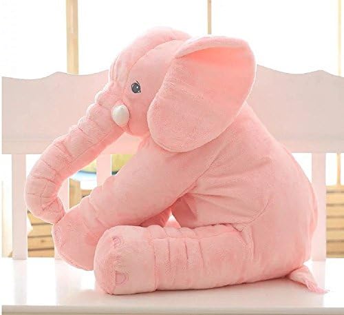 60cm Lovely Plush Elephant Toy, Soft Toys Stuffed Animal Elephant Doll For Baby &amp; Kids Sleeping Baby Calm Doll (Pink)