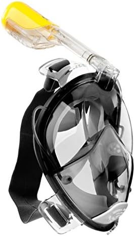 Tech-Dolphin Anti-fog full face Snorkeling Mask Go Pro Compatible including: Breathing tube + Earplugs + Carry Bag + Cleaning Cloth