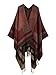 Milumia Women's Winter Knitted Cashmere Poncho Capes Shawl Cardigans Sweater Coat