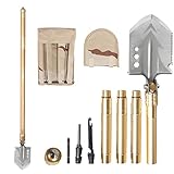 MAXZONE 39” Military Folding Shovel Portable, Shovels Pickax Foldable Tactical Waist Pack Army Surplus Multitool Survival, Camping, Hiking, Backpacking, Fishing, Car Emergency More