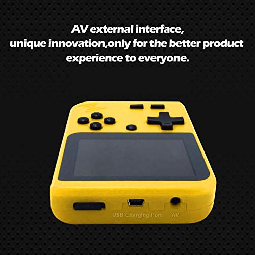 Cywulin Retro Mini Handheld Video Game Console Player Gameboy Built-in 168 Classic Games Travel Portable Gaming System Electronics Machines 2.8 Inch Support TV Play Present for Boy Kids Adult (Yellow)