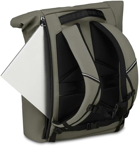 Mochila de Trabajo Invict-Act Fold, Gris, monocompartimento con Bolsillo PC 15,6", Bolsillo para Botella y Fondo Reforzado, Mochila espaciosa 32 L para Oficina y Universidad, para Hombre y