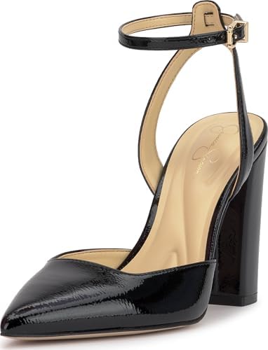 Amazon.com | Jessica Simpson Soltiea Ankle Strap Pump, Black, 6